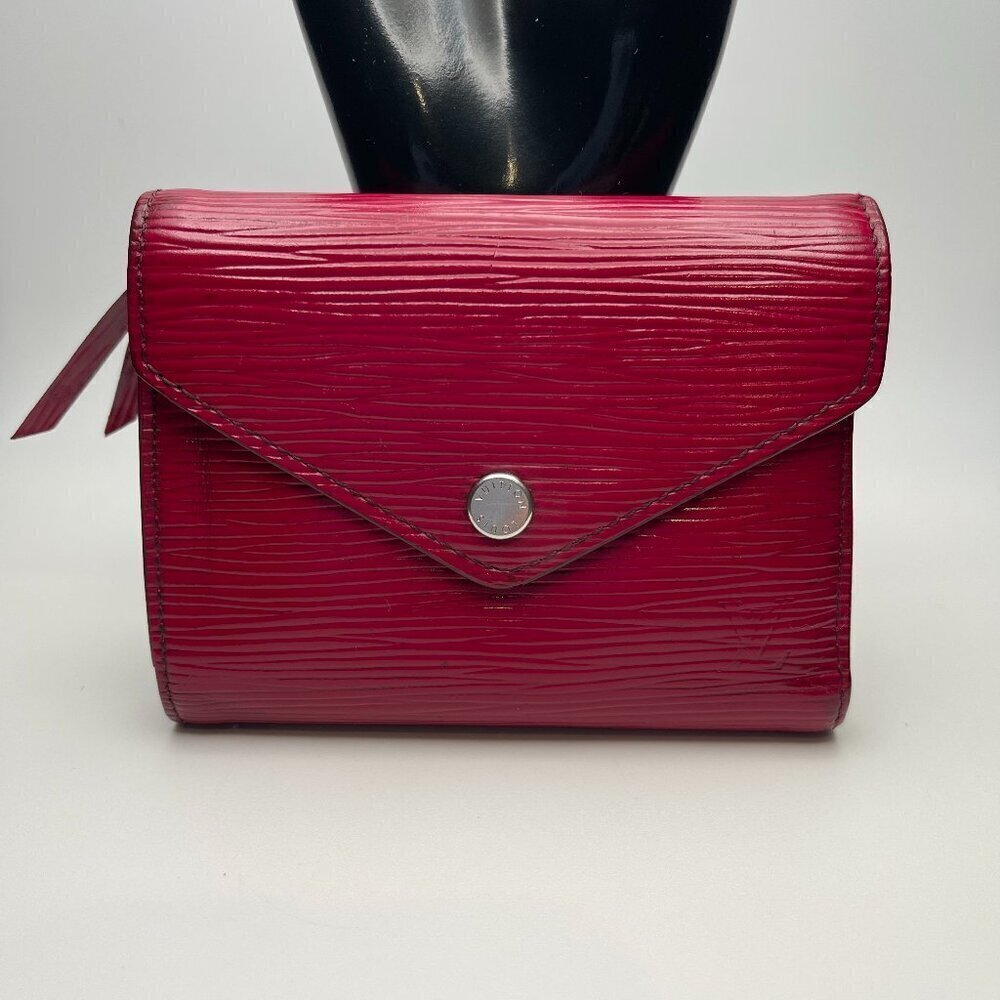 Louis Vuitton Red Epi Leather Victorine Compact Wallet - Preowned